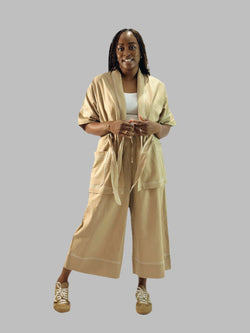 Samira Linen robe set