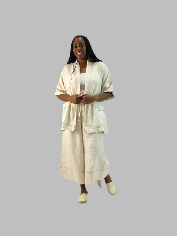 Samira Linen robe set